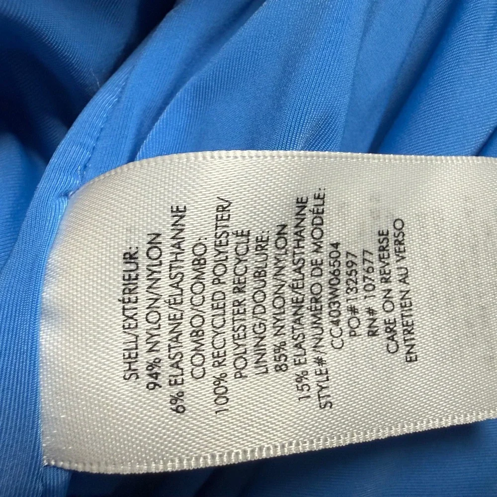 Alice + Olivia Blue Bodycon Mini Dress Womens 6 Nylon Stretch Cutout Back Y2K - Picture 7 of 9